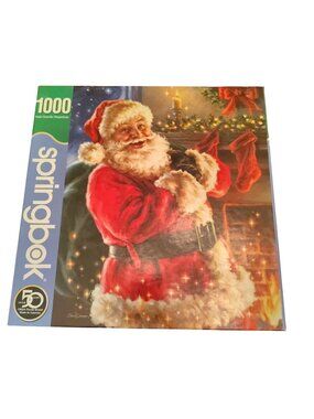 Springbok 1000-Piece Twas the Night Before Christmas Festive Santa Jigsaw Puzzle